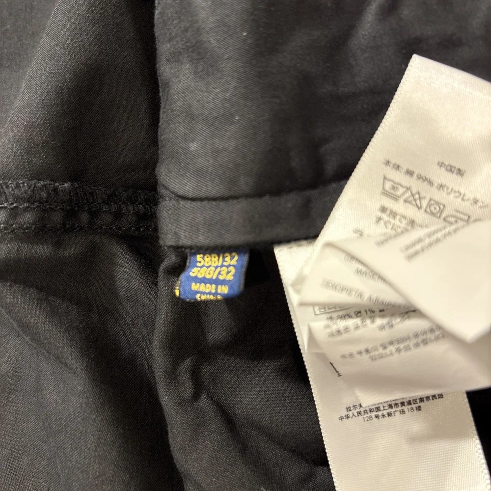 NWT $165 Polo Ralph Lauren Utility Cargo Pants Adjustable Waist Black Sz.58B×32‎
